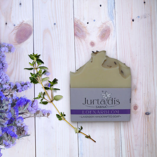 Lofnarblóma – lavendersápa – handgert hjá Jurtadís